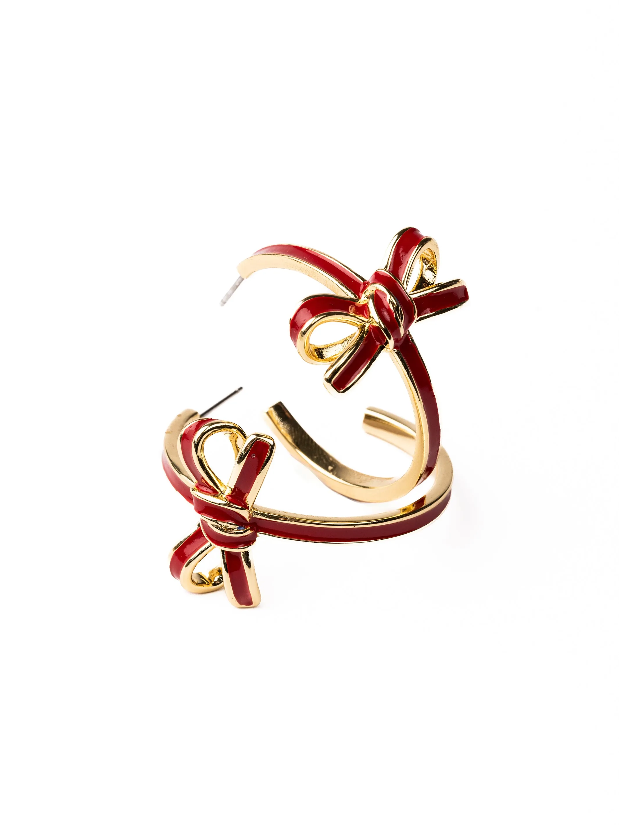Luxe Bow Hoop Earrings sold by Michelle McDowell product image thumbnail 2
