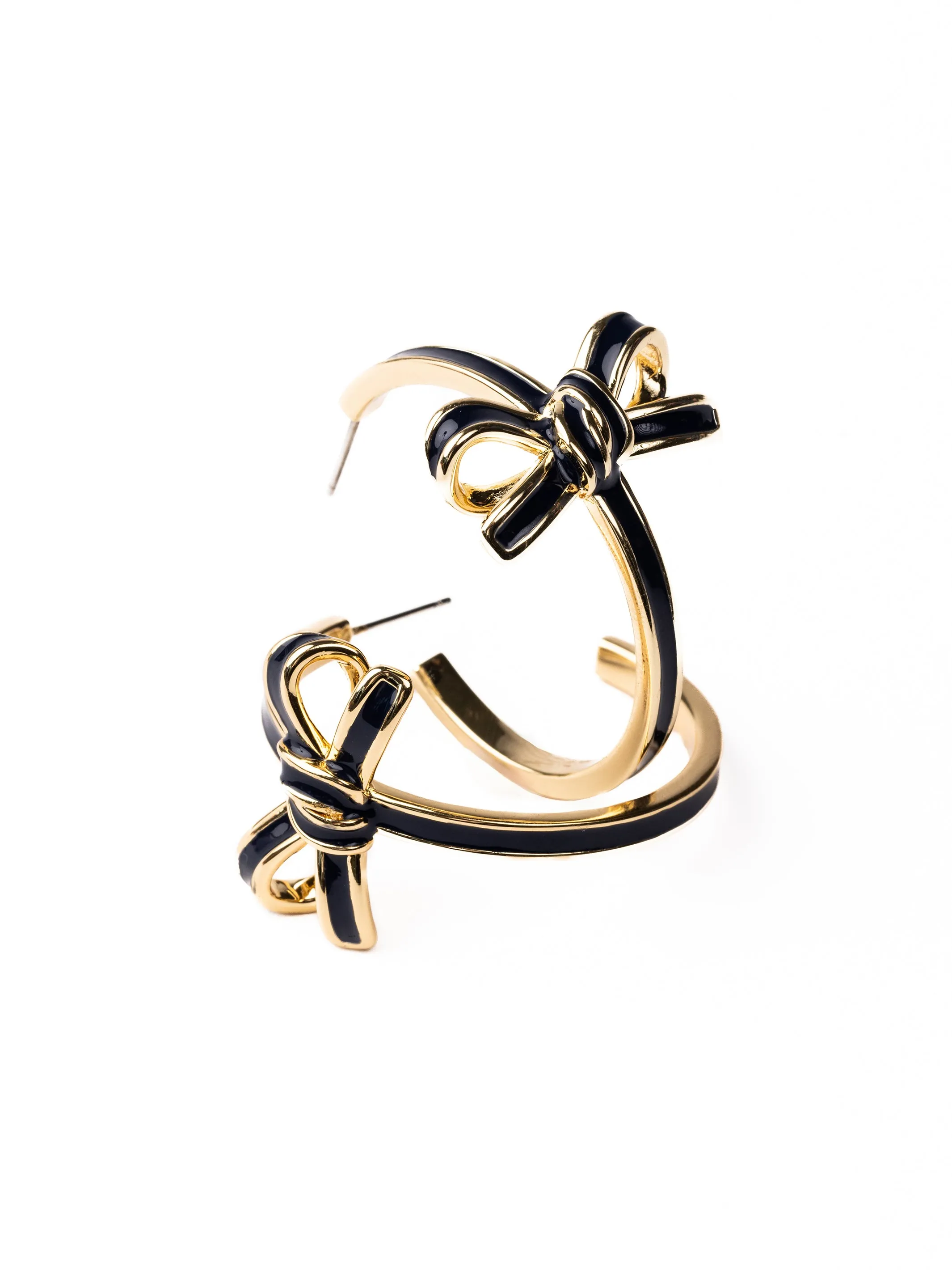Luxe Bow Hoop Earrings sold by Michelle McDowell product image thumbnail 4