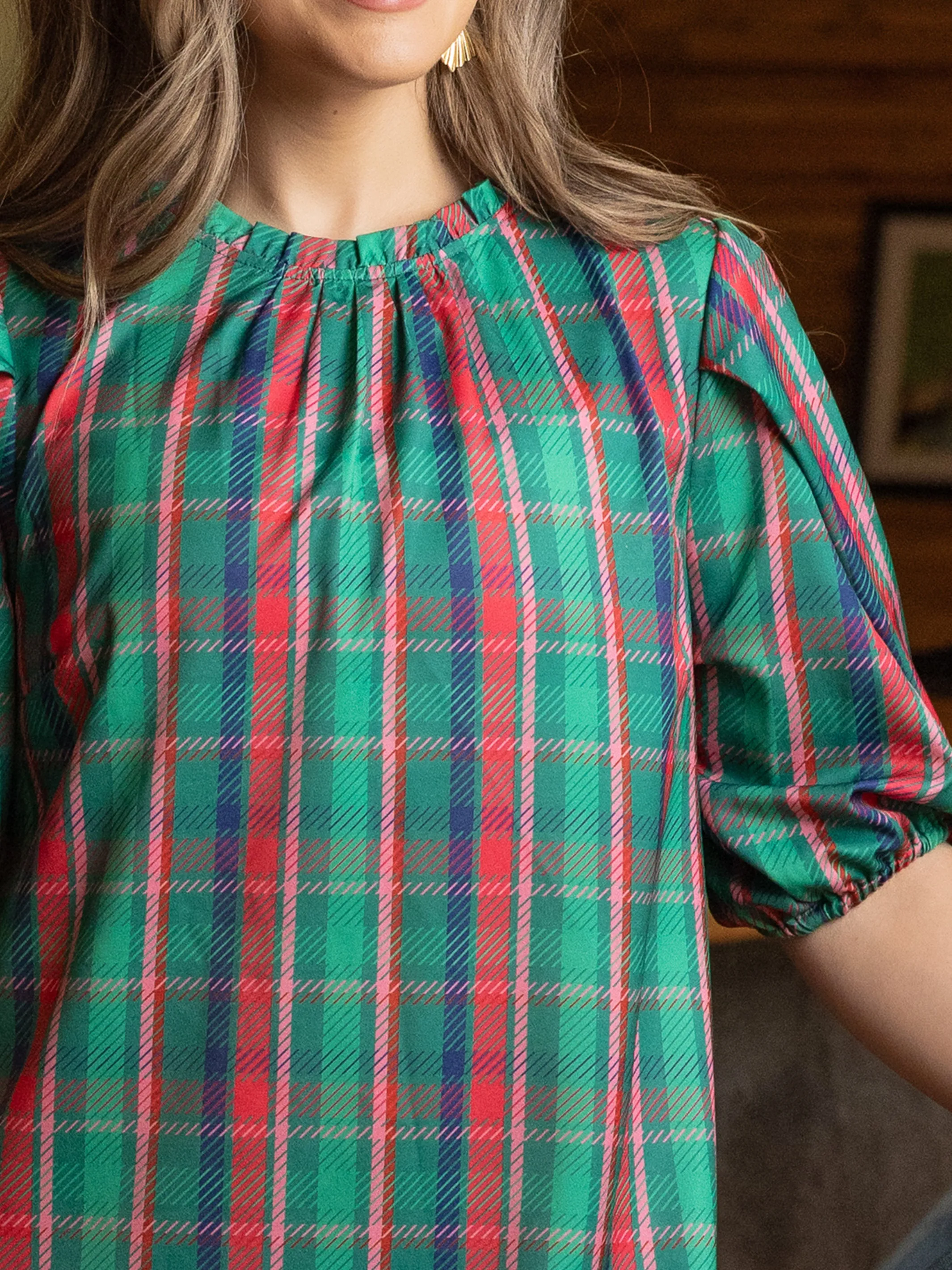 FINAL SALE - Libby Dress | Plaid About You Green sold by Michelle McDowell product image thumbnail 3