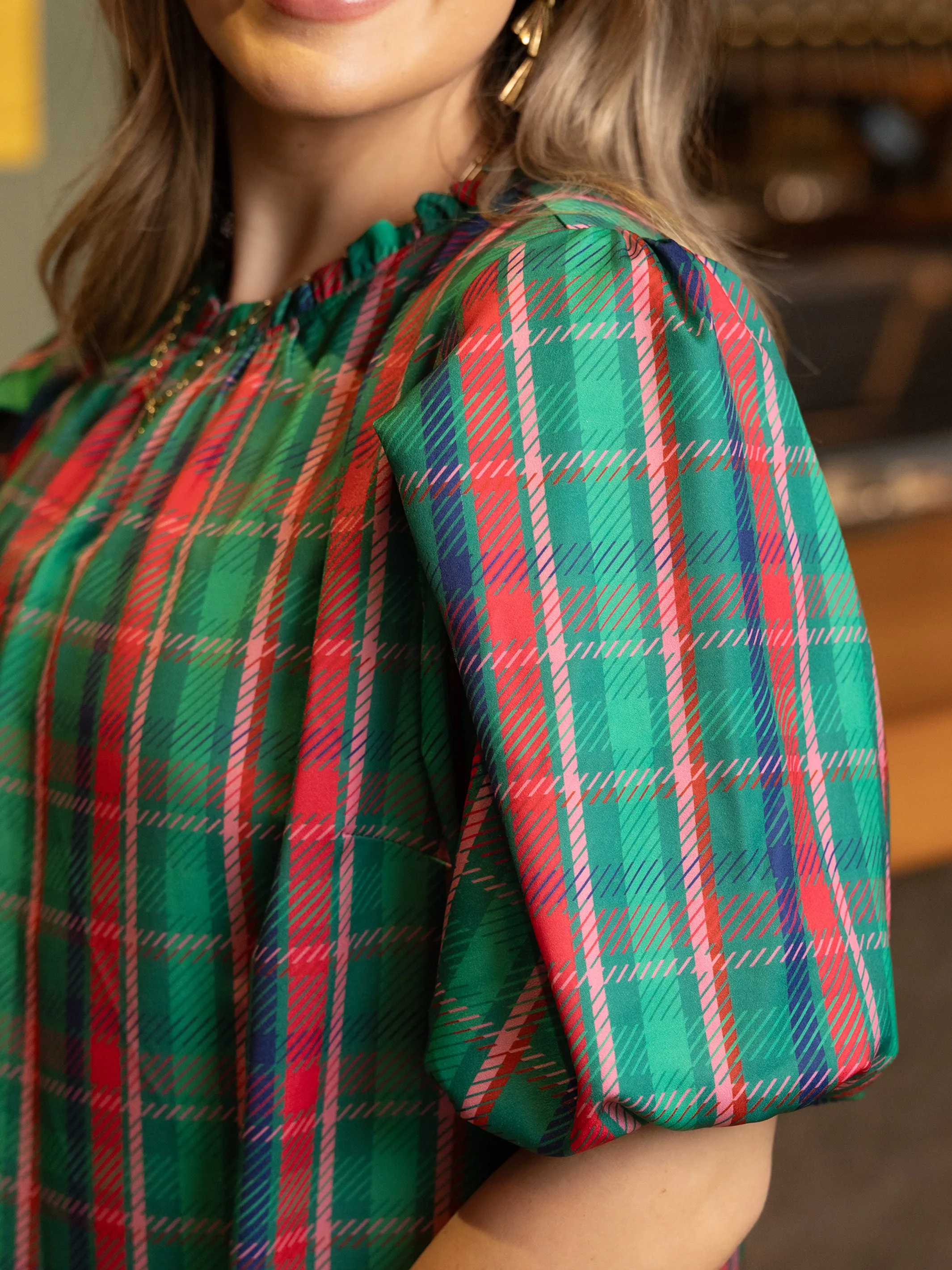 FINAL SALE - Libby Dress | Plaid About You Green sold by Michelle McDowell product image thumbnail 2