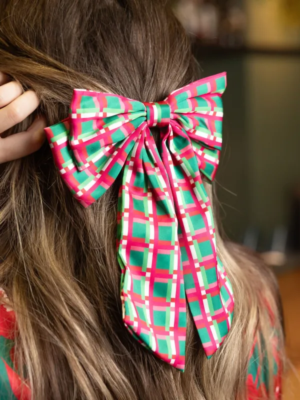 FINAL SALE - Mia Hair Bow | Alpine Line Green sold by Michelle McDowell