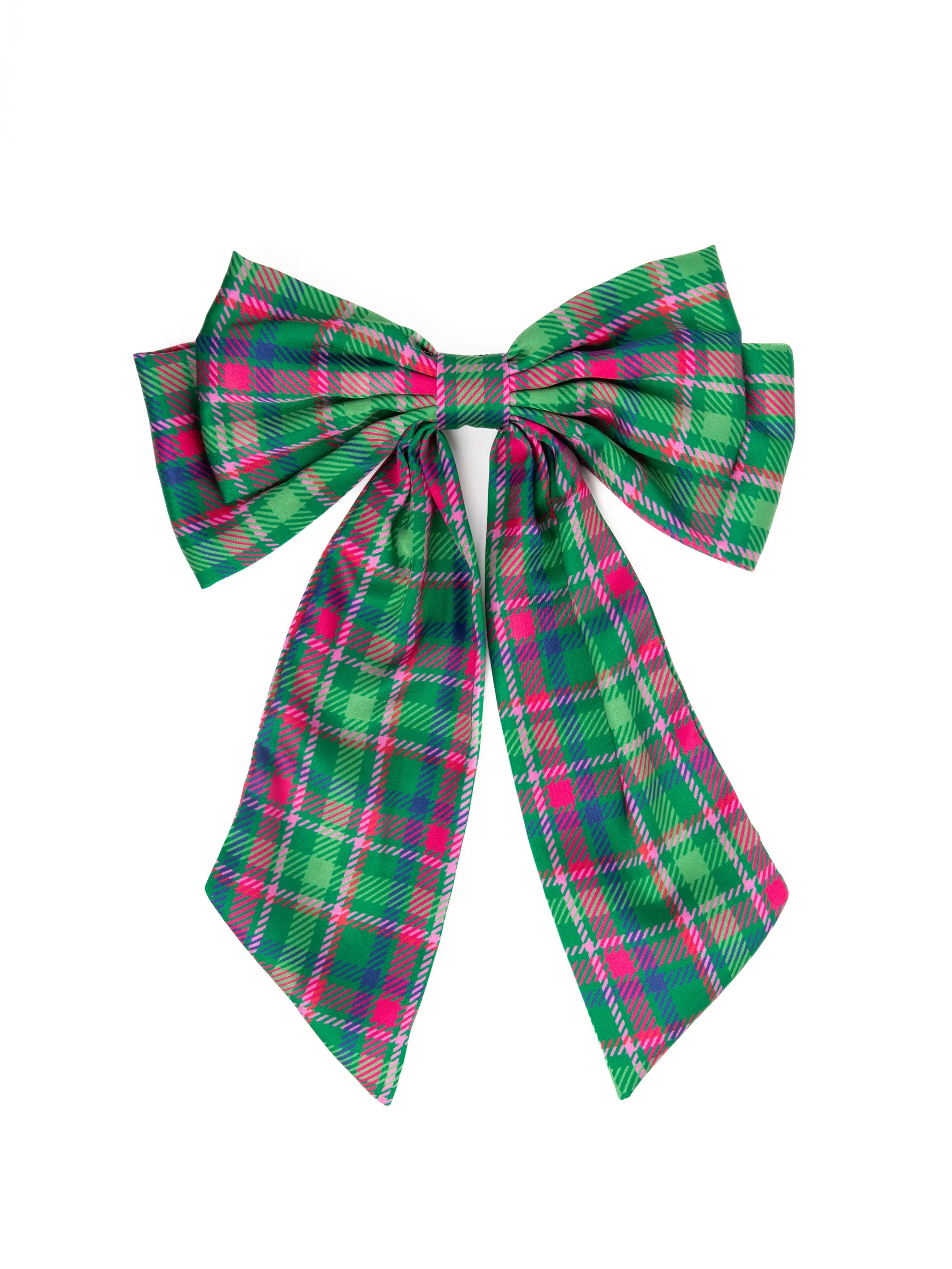 FINAL SALE - Mia Hair Bow | Plaid About You Green sold by Michelle McDowell product image thumbnail 2