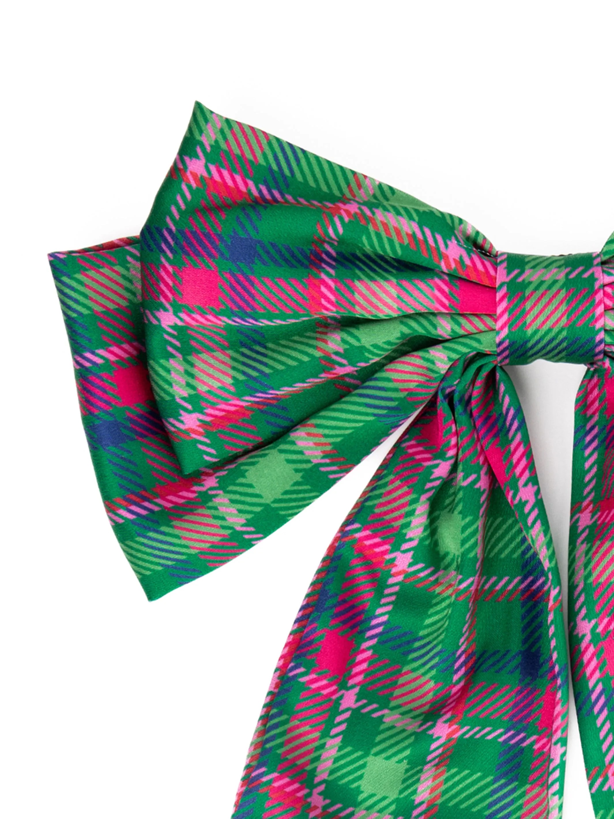 FINAL SALE - Mia Hair Bow | Plaid About You Green sold by Michelle McDowell product image thumbnail 3