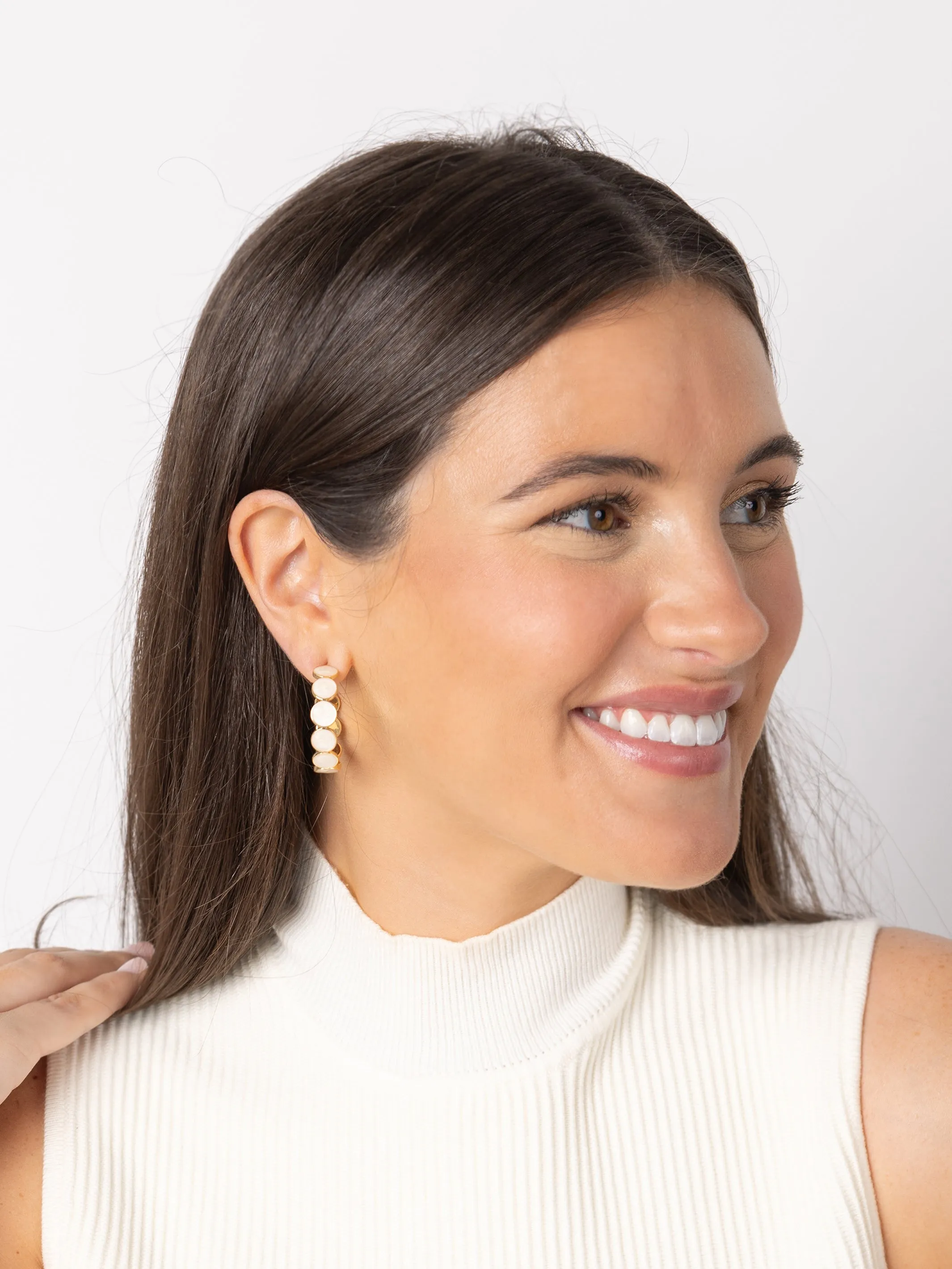 Mariana Pearl Hoop Earrings sold by Michelle McDowell product image thumbnail 3
