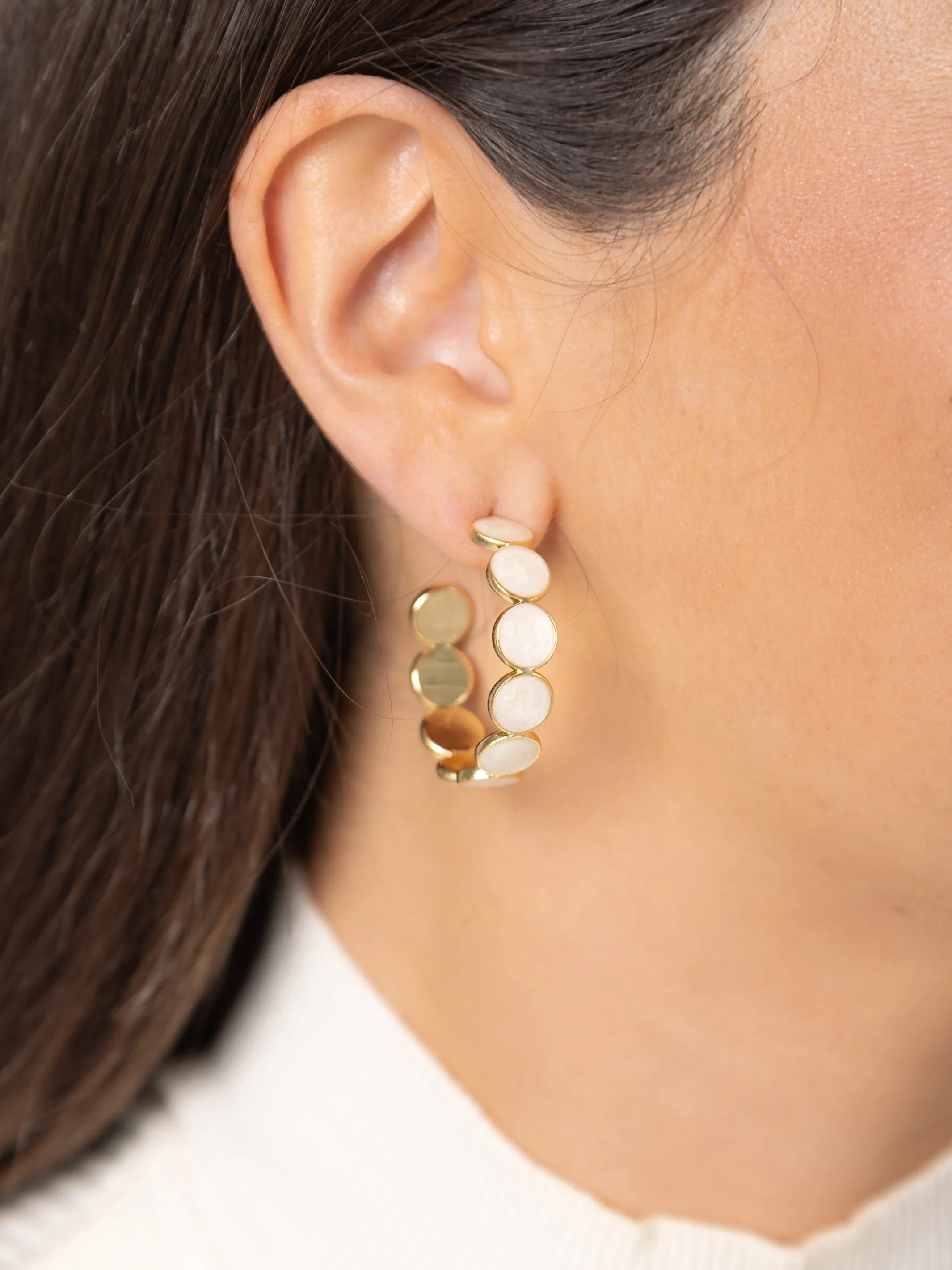 Mariana Pearl Hoop Earrings sold by Michelle McDowell