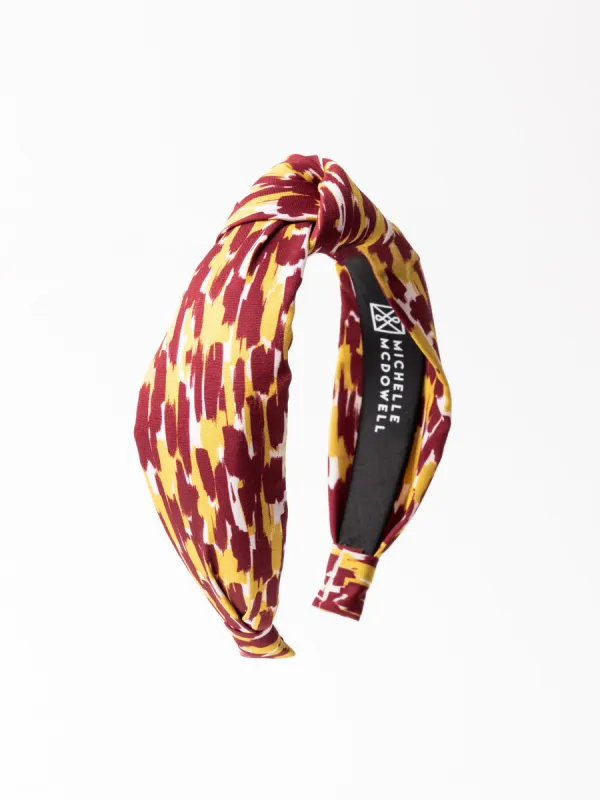 Luna Headband | Tailgate Time Garnet + Gold sold by Michelle McDowell