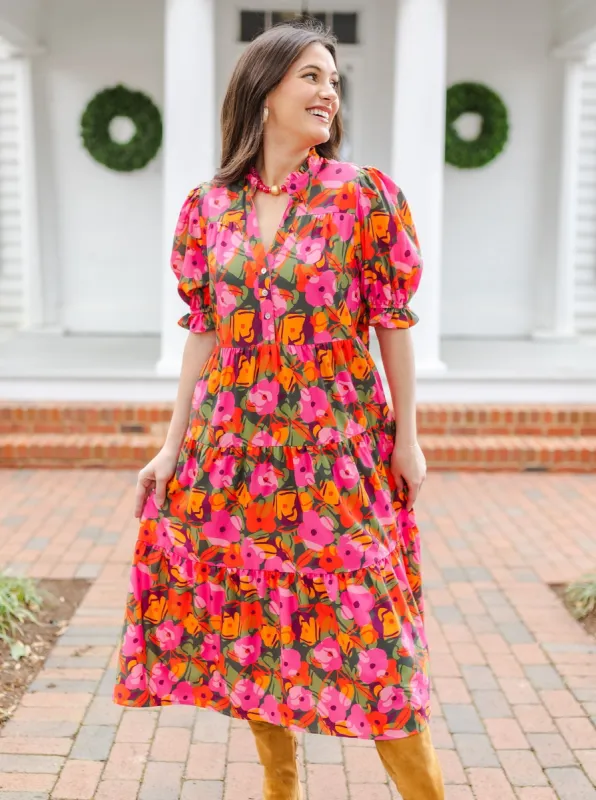 FINAL SALE - Evie Dress | Make Me Blush Olive sold by Michelle McDowell