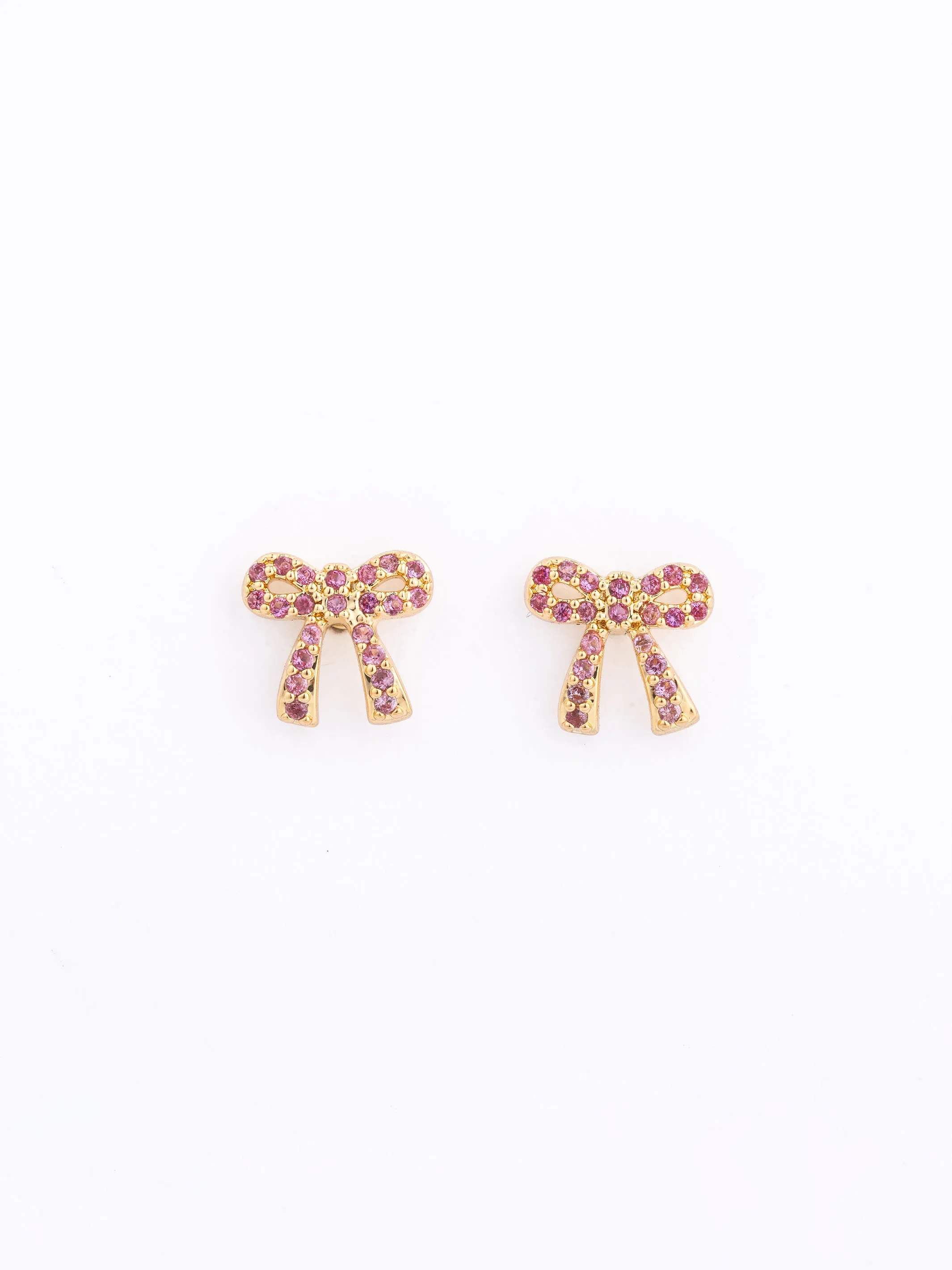 Bow Stud Earrings | Pink sold by Michelle McDowell