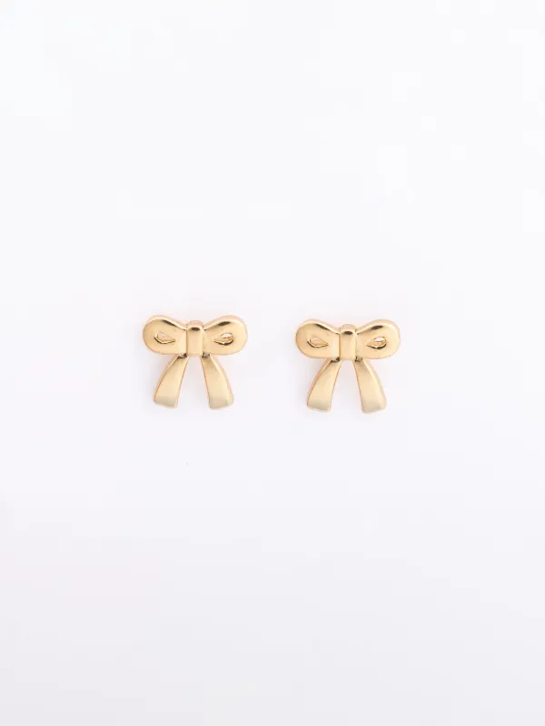 Bow Stud Earrings | Gold sold by Michelle McDowell