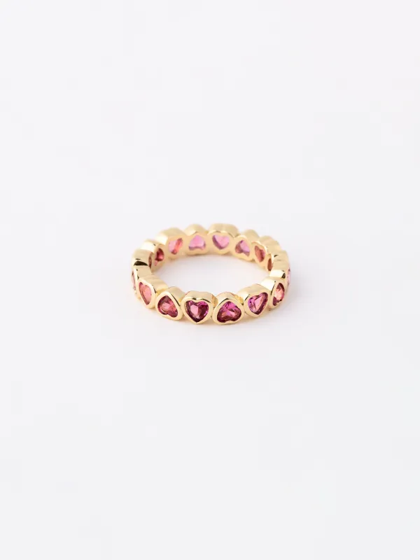 Lucia Heart Ring | Pink sold by Michelle McDowell