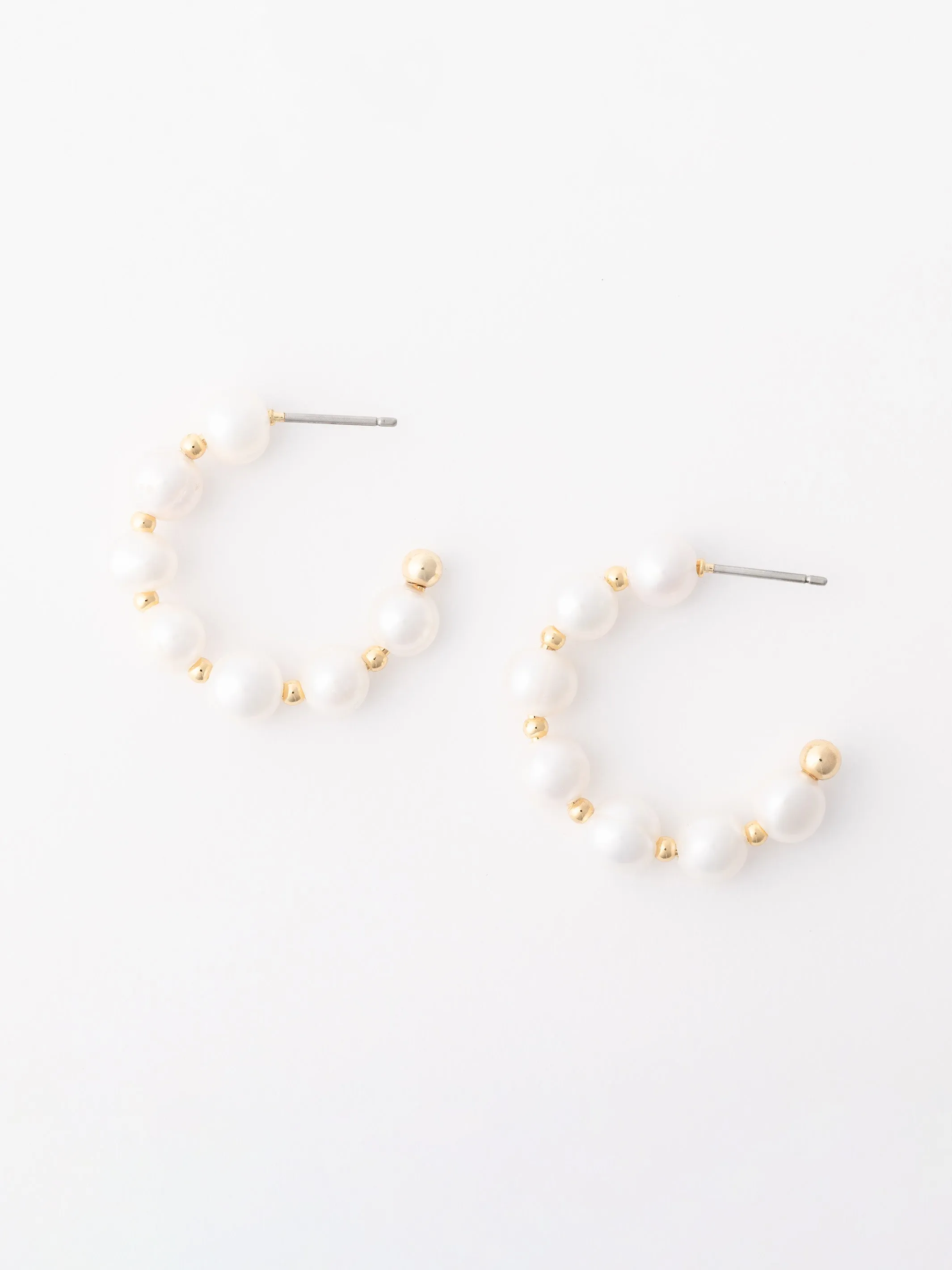 Miley Pearl Hoop Earrings sold by Michelle McDowell