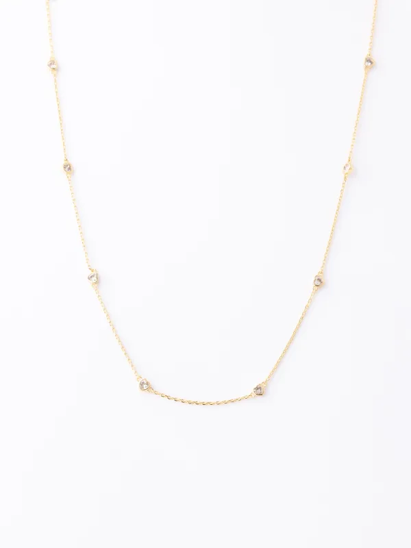 Lucia Heart Necklace | Clear sold by Michelle McDowell