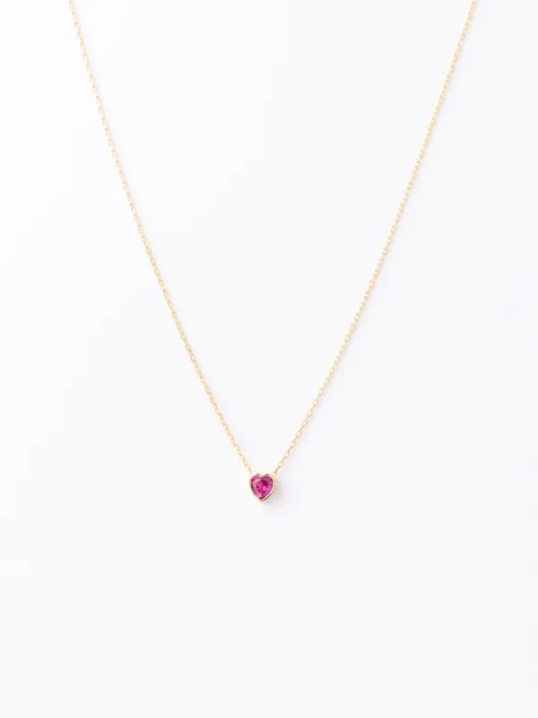 Tara Heart Necklace | Pink made by Michelle McDowell