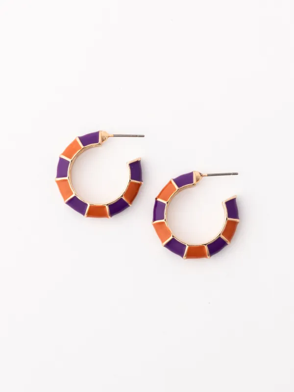 Ashlynn Earrings | Purple + Orange sold by Michelle McDowell