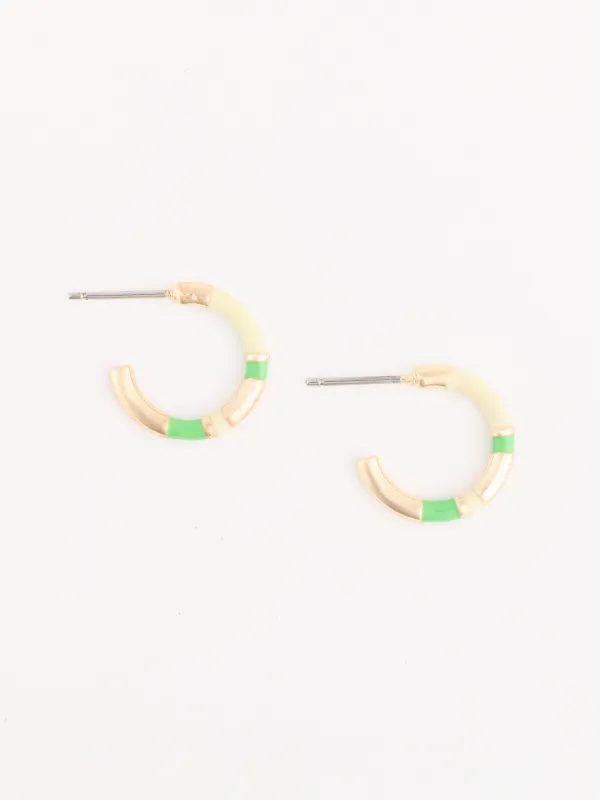 Layne Hoop Earrings | Green sold by Michelle McDowell