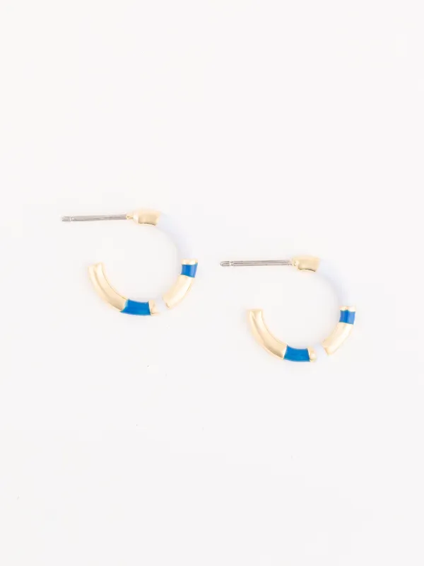 Layne Hoop Earrings | Blue sold by Michelle McDowell