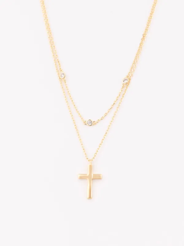 Iris Cross Necklace sold by Michelle McDowell