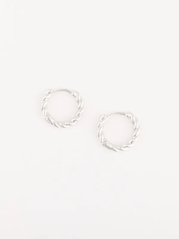 Brandi Huggie Earrings | Silver sold by Michelle McDowell