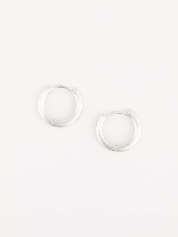 Amanda Huggie Earrings | Silver sold by Michelle McDowell