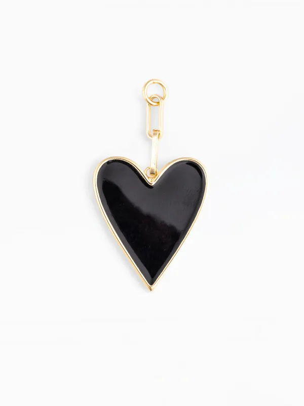 Bag Charm | Enamel Heart Black sold by Michelle McDowell