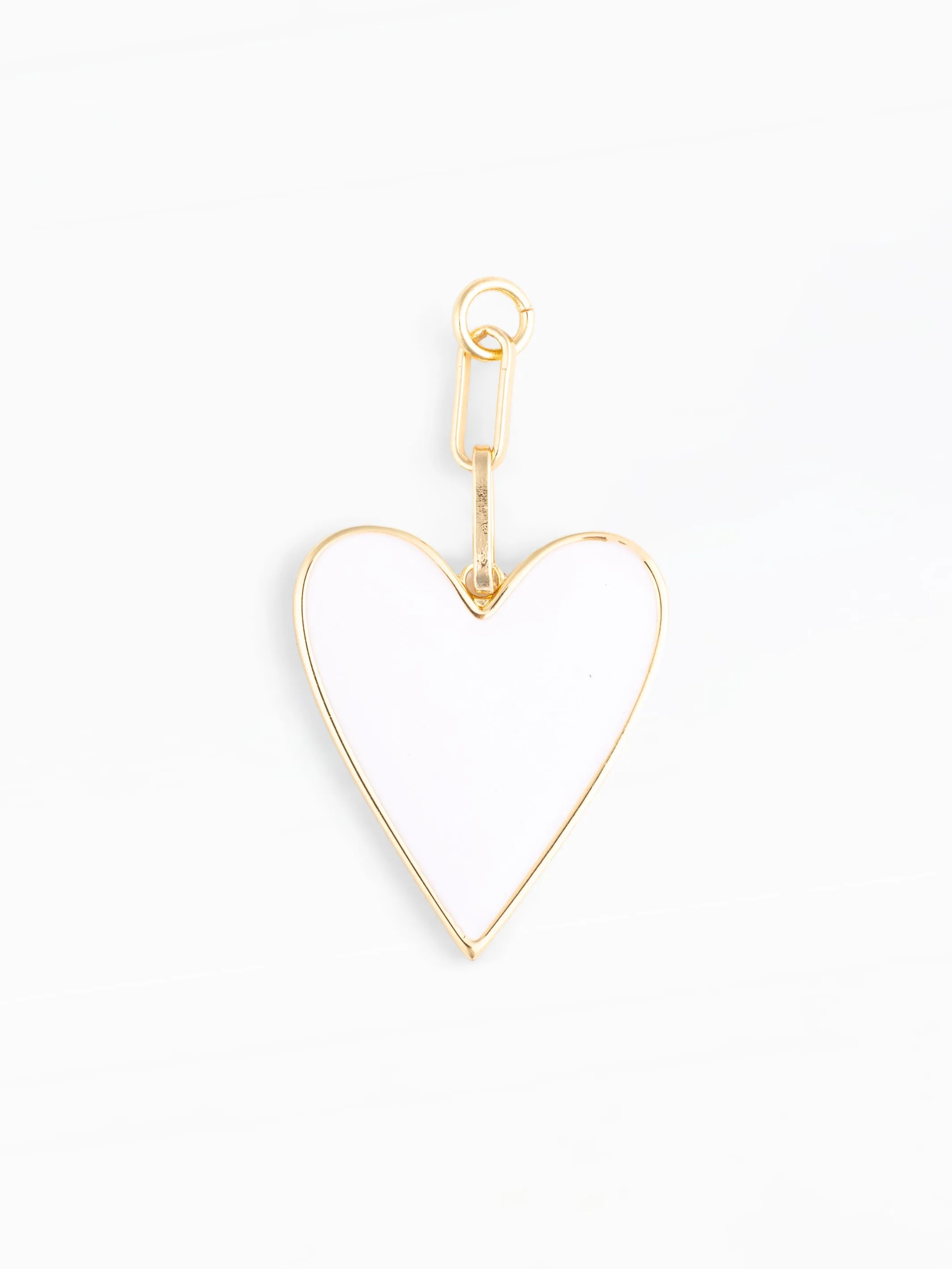 Bag Charm | Enamel Heart White sold by Michelle McDowell