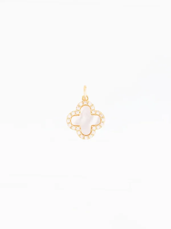 Thea Charm | Pave Quatrefoil sold by Michelle McDowell