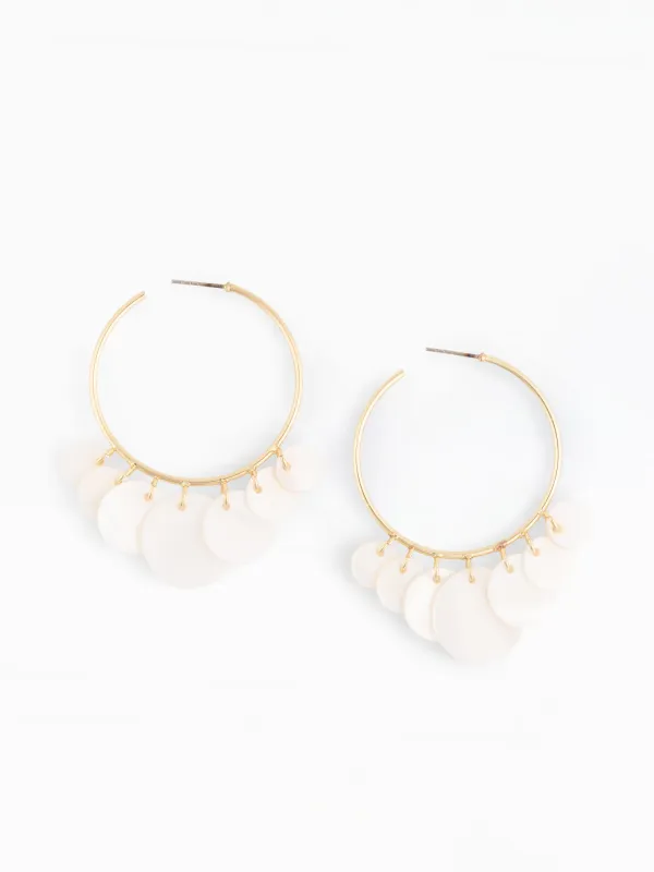 Marina White Earrings | White made by Michelle McDowell