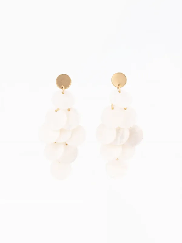 Cove White Earrings | White made by Michelle McDowell