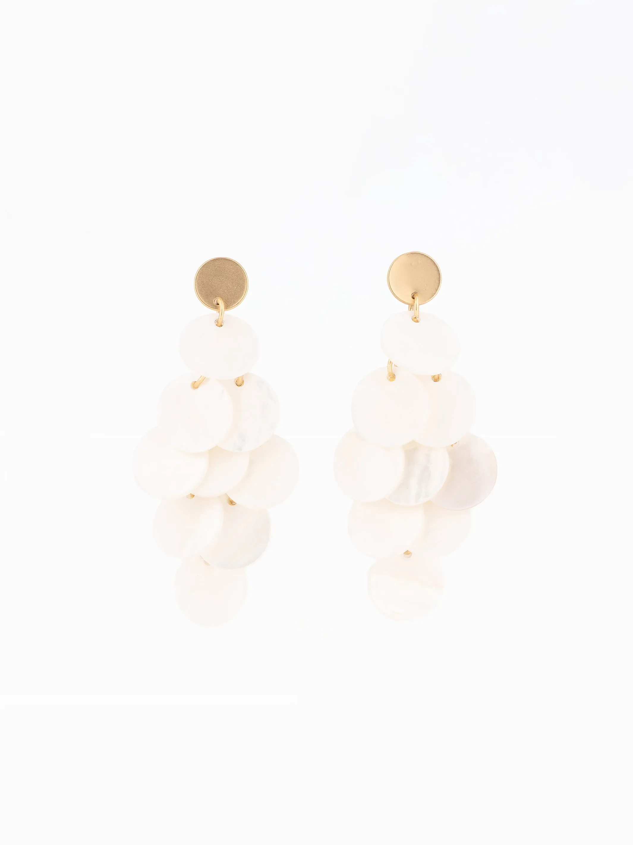 Cove White Earrings | White sold by Michelle McDowell