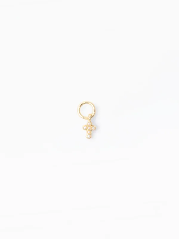 Claire Charm | Pearl Cross made by Michelle McDowell