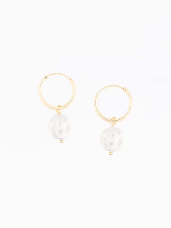 Janelle Pearl Earrings made by Michelle McDowell