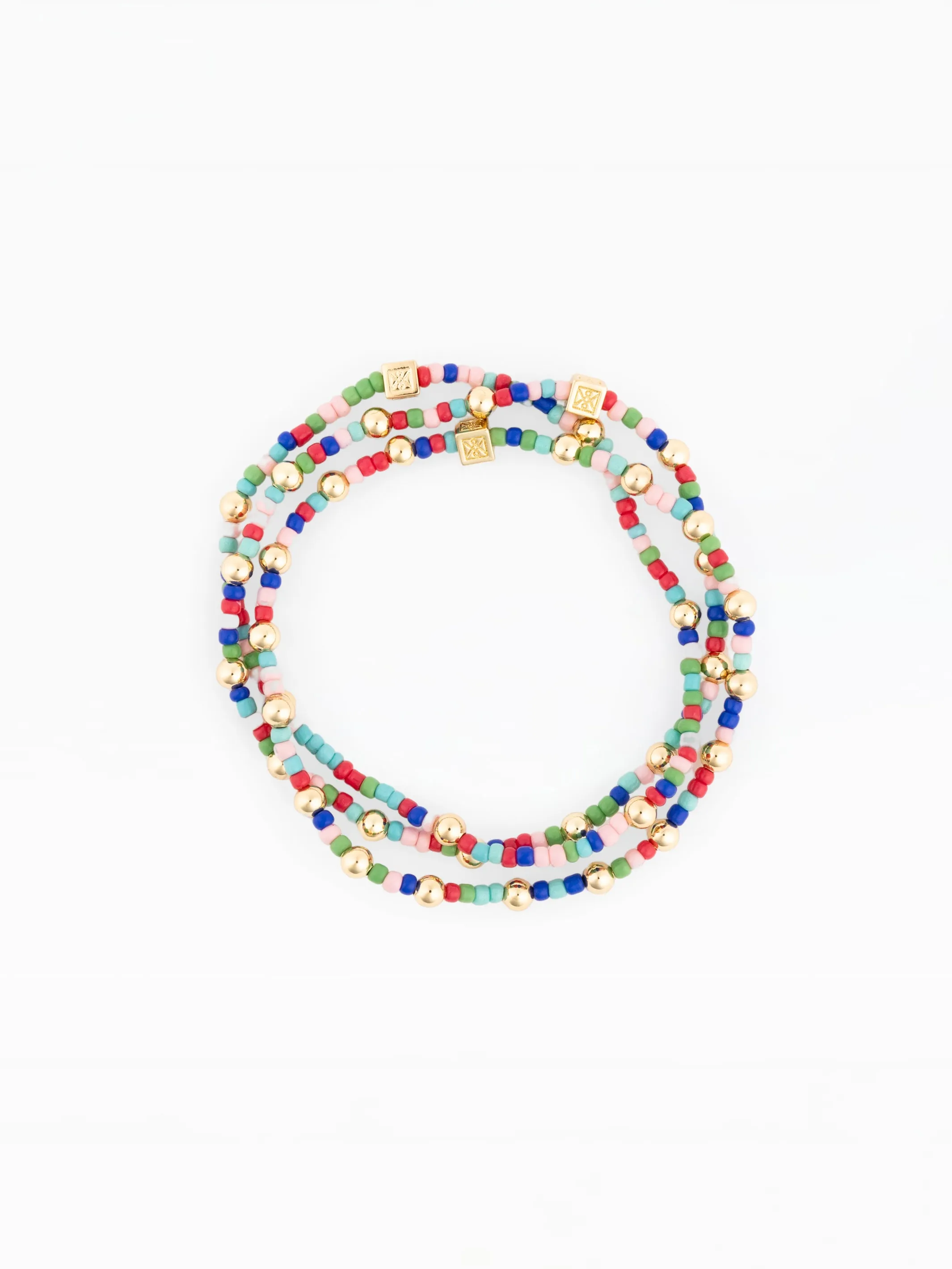 Vivienne Beaded Bracelets | Multi - Set of 3 sold by Michelle McDowell