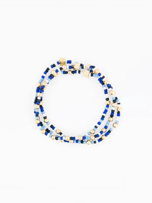 Vivienne Beaded Bracelets | Blue - Set of 3 made by Michelle McDowell