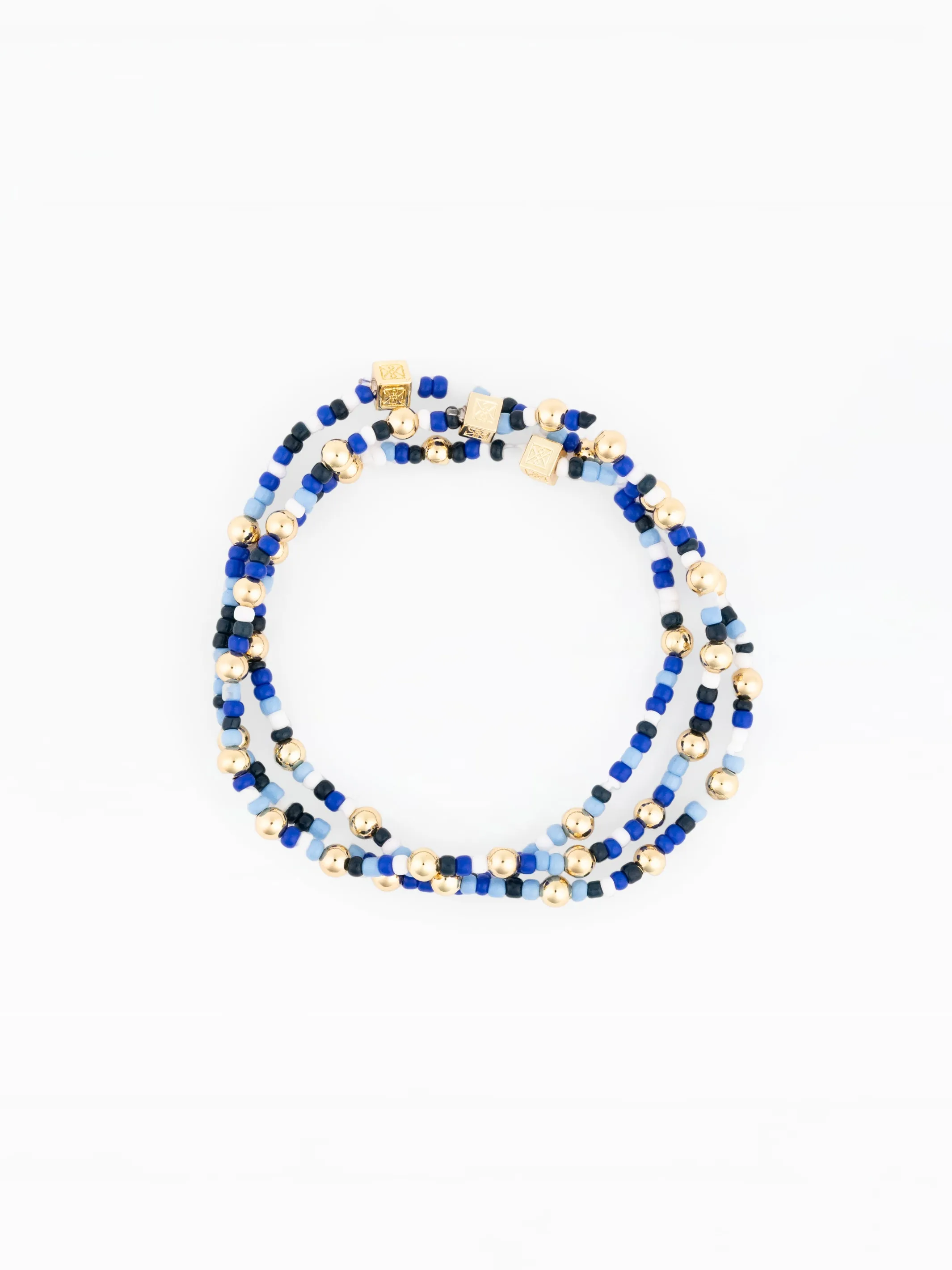 Vivienne Beaded Bracelets | Blue - Set of 3 sold by Michelle McDowell