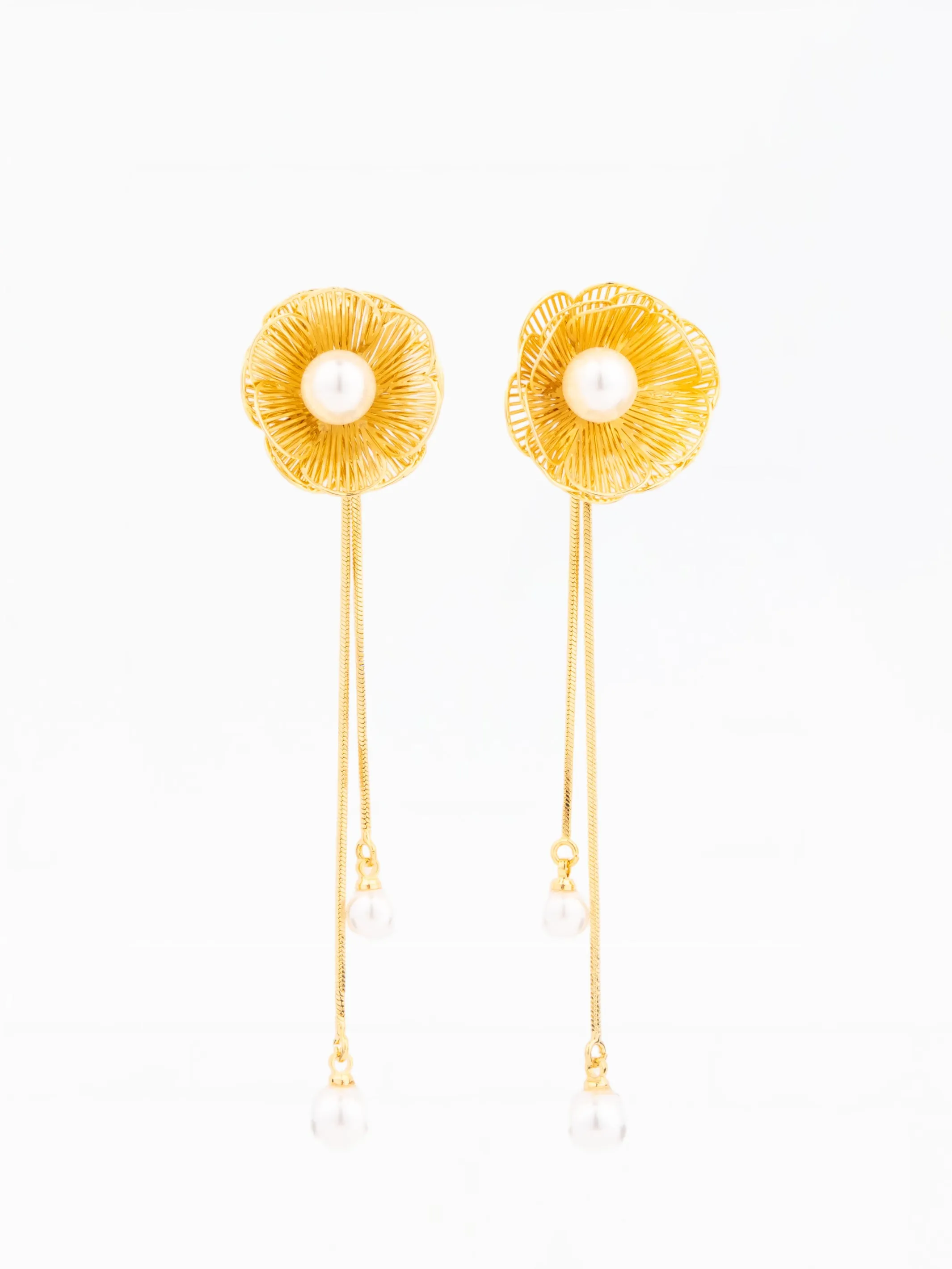 Greta Flower Pearl Earrings sold by Michelle McDowell