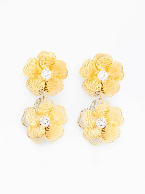 Everly Flower Earrings made by Michelle McDowell