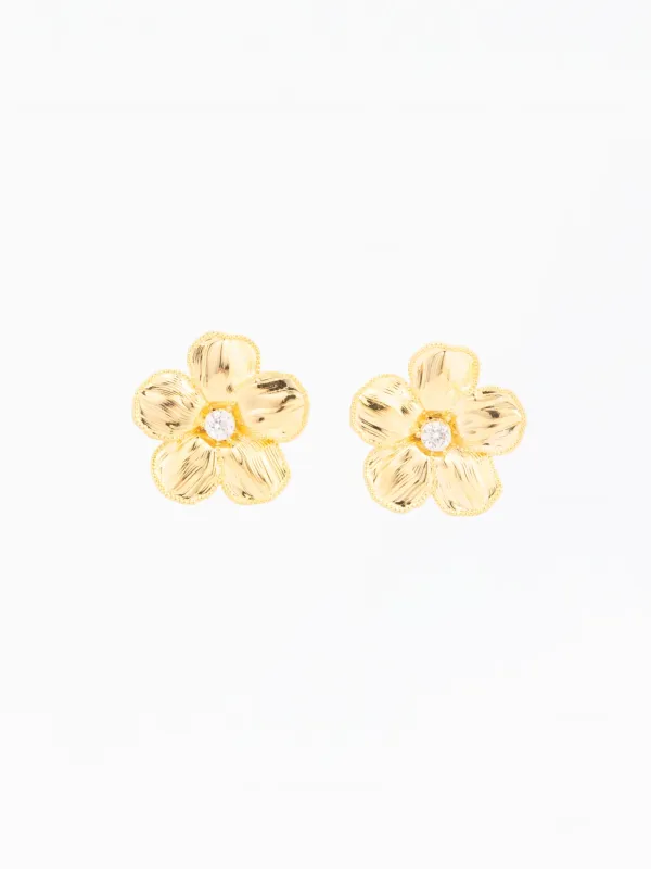 Callie Flower Stud Earrings made by Michelle McDowell