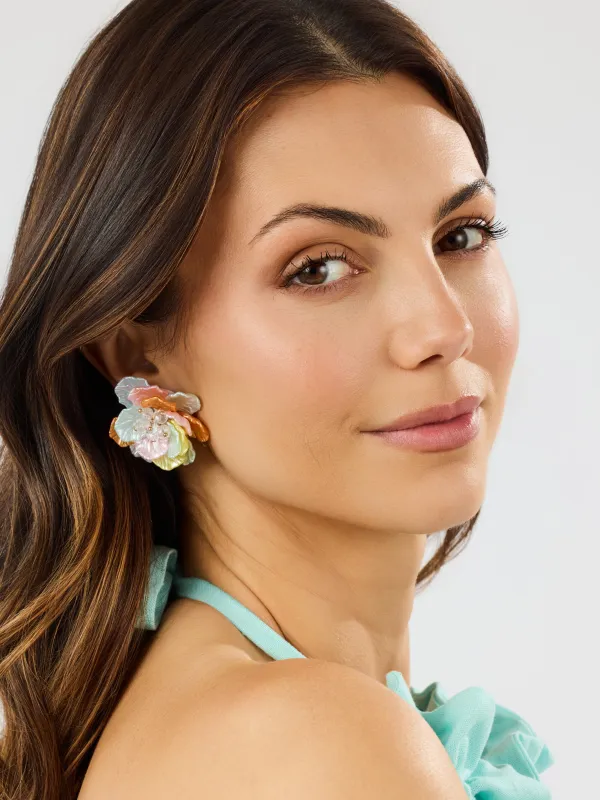 Avery Flower Earrings | Multi made by Michelle McDowell