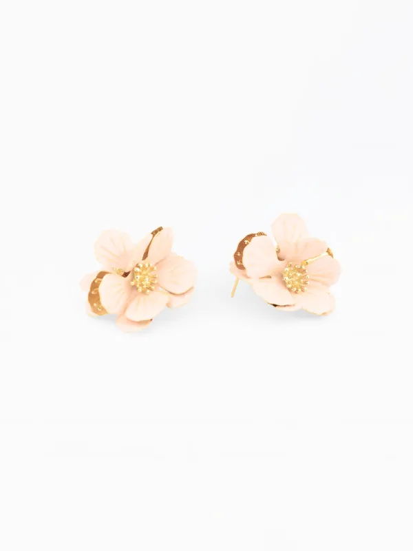 Bowie Flower Earrings | Pink made by Michelle McDowell