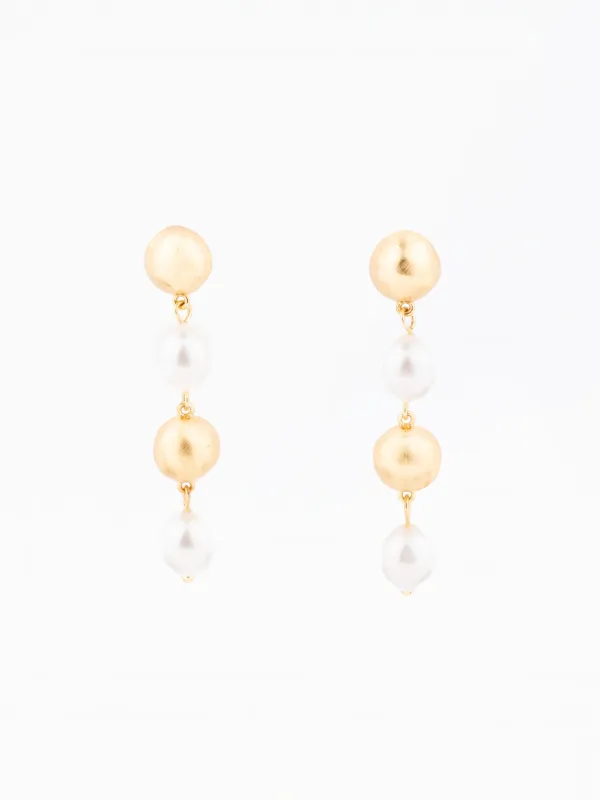 Saylor Pearl Earrings made by Michelle McDowell