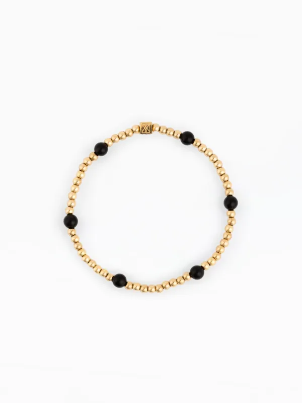 Harley Waterproof Bracelet | Obsidian made by Michelle McDowell