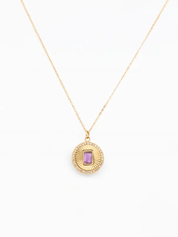 Louise Waterproof Necklace | Amethyst made by Michelle McDowell