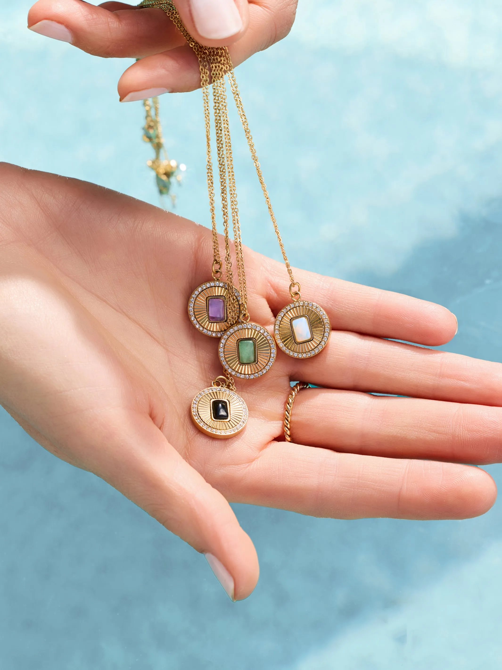 Louise Waterproof Necklace | Opalite sold by Michelle McDowell product image thumbnail 2