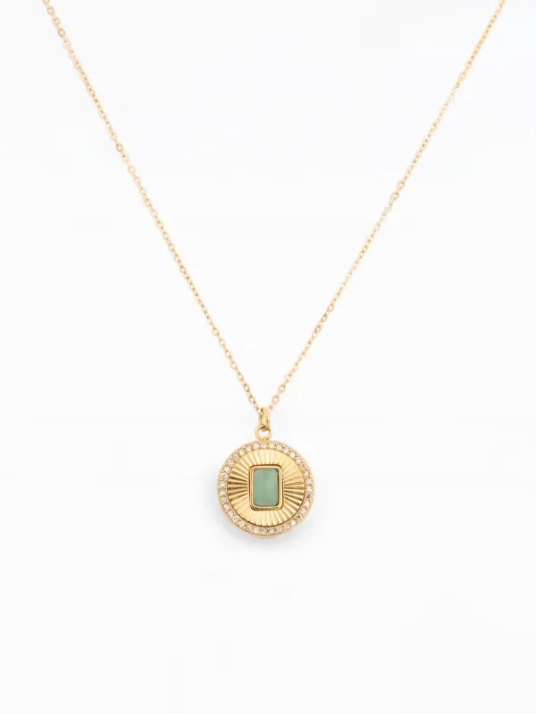 Louise Waterproof Necklace | Aventurine made by Michelle McDowell