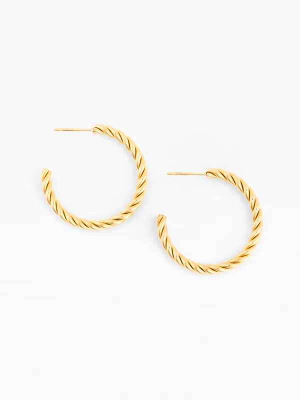 Elowyn Waterproof Hoop Earrings made by Michelle McDowell