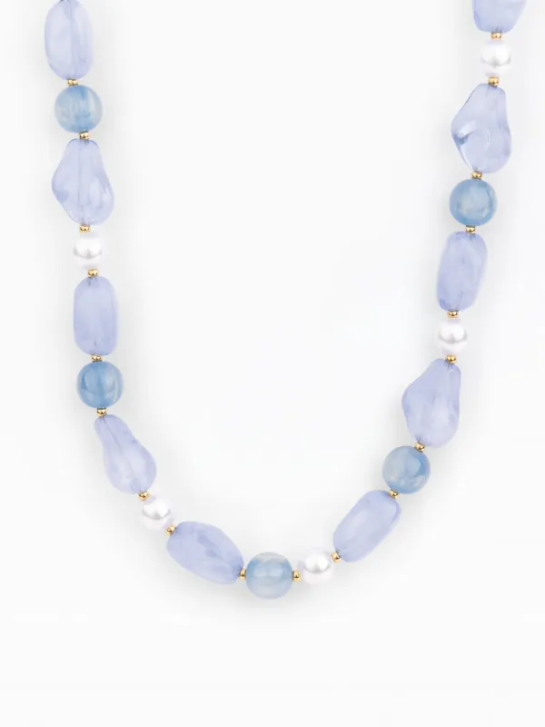 Zoe Beaded Necklace | Blue made by Michelle McDowell