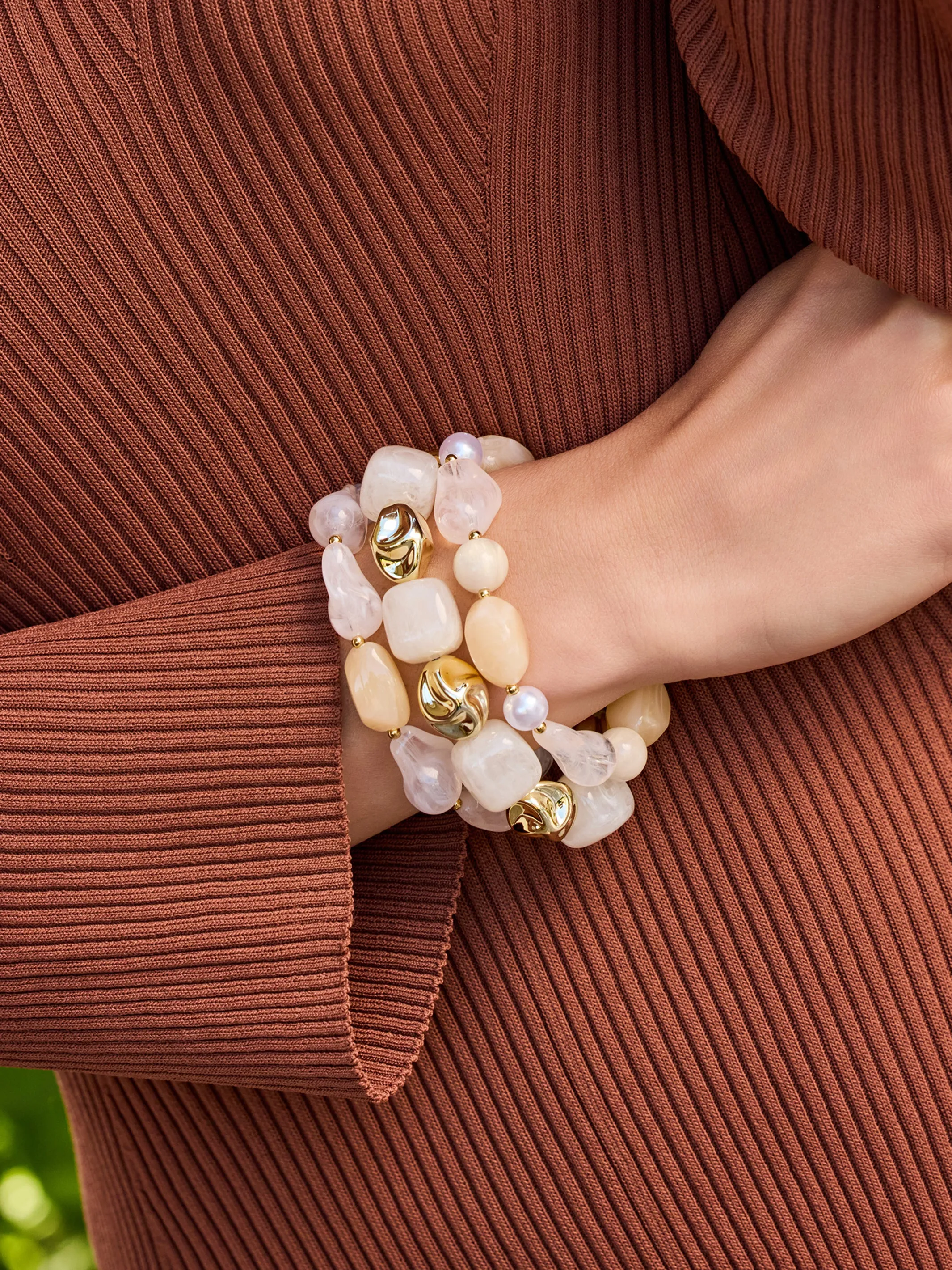 Zoe Beaded Bracelet | Cream sold by Michelle McDowell product image thumbnail 2