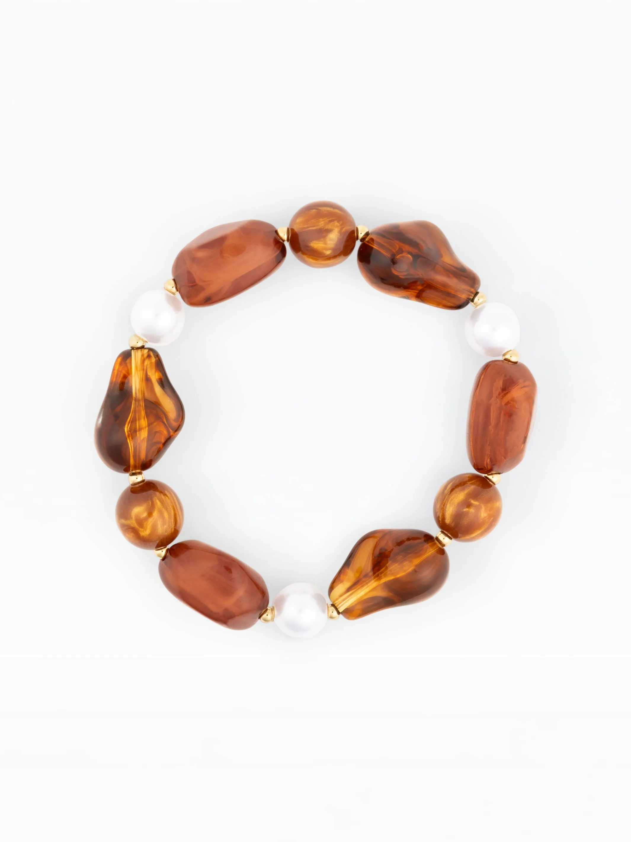 Zoe Beaded Bracelet | Tortoise sold by Michelle McDowell
