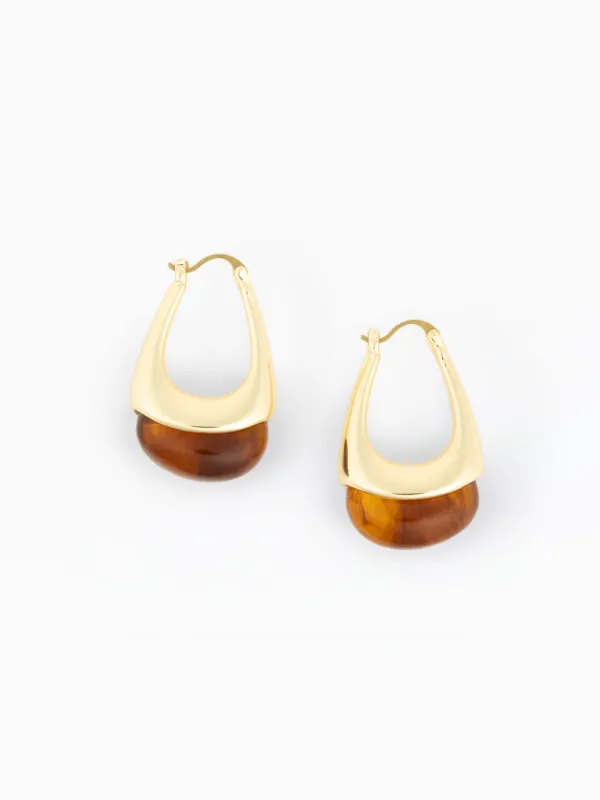 Talia Earrings | Tortoise made by Michelle McDowell
