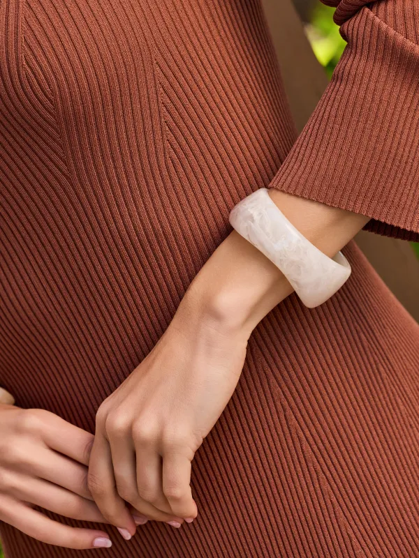 Sally Bangle Bracelet | Cream made by Michelle McDowell